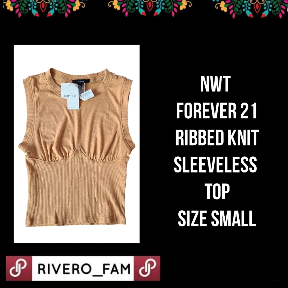 NWT | FOREVER 21 | RIBBED KNIT SLEEVELESS TOP |SIZE SMALL